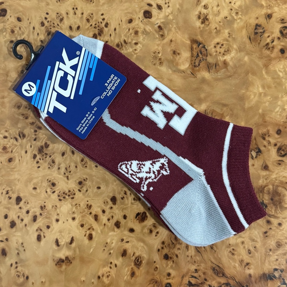 NWT!! Texas A&M Aggies Maroon and White Socks - unisex, size M